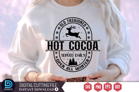 Old fashioned hot cocoa served daily open all winter SVG SVG DESIGNISTIC 