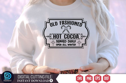 Old fashioned hot cocoa served daily open all winter SVG SVG DESIGNISTIC 