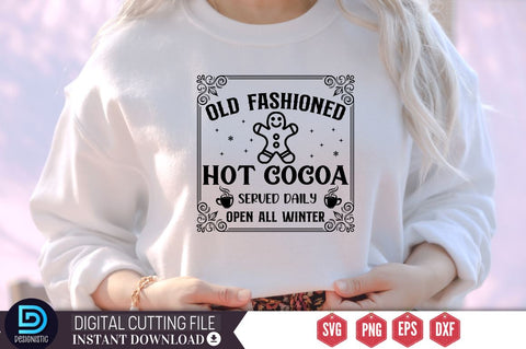 Old fashioned hot cocoa served daily open all winter SVG SVG DESIGNISTIC 