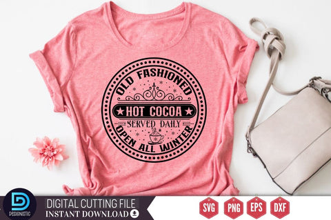 Old fashioned hot cocoa served daily open all winter SVG SVG DESIGNISTIC 