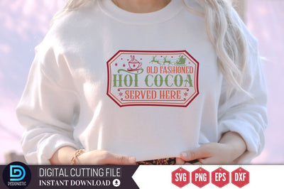 Old fashioned hot cocoa served here SVG SVG DESIGNISTIC 