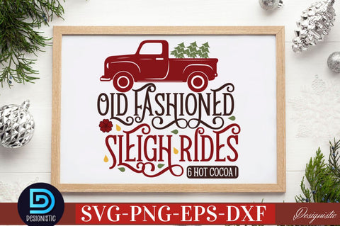 Old fashioned sleigh rides 6 hot cocoa! SVG SVG DESIGNISTIC 