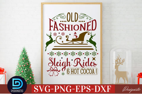 Old fashioned sleigh rides 6 hot cocoa! SVG SVG DESIGNISTIC 