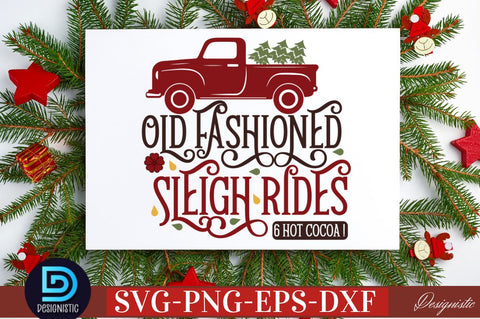 Old fashioned sleigh rides 6 hot cocoa! SVG SVG DESIGNISTIC 