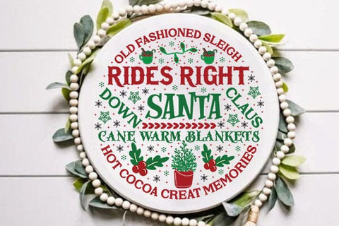 old fashioned sleigh rides right down santa claus cane warm blankets hot cocoa creat memories SVG Angelina750 