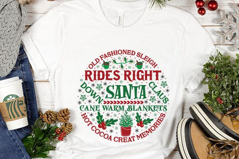 old fashioned sleigh rides right down santa claus cane warm blankets hot cocoa creat memories SVG Angelina750 