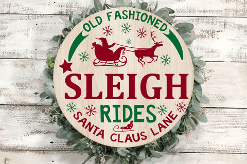 Old fashioned sleigh rides santa SVG Design SVG Regulrcrative 