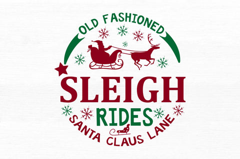 Old fashioned sleigh rides santa SVG Design SVG Regulrcrative 