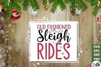 Old fashioned sleigh rides Sign Making SVG SVG akazaddesign 