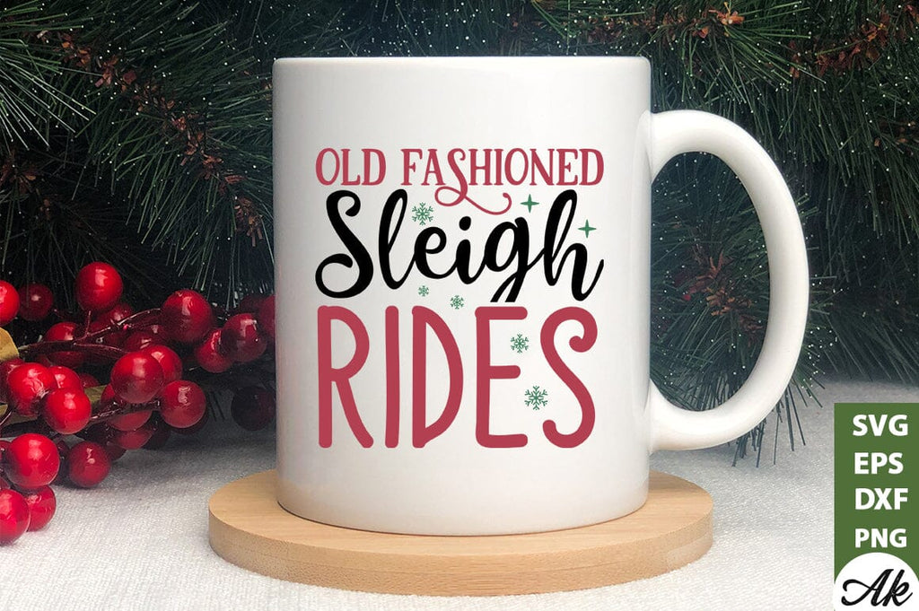 Old fashioned sleigh rides Sign Making SVG - So Fontsy