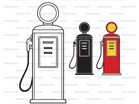 Old gas pump SVG TribaliumArtSF 