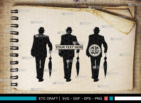 Old Man And Woman Monogram, Old Man And Woman Silhouette, Old Man & Woman SVG, Old Man Svg, Old Woman Svg, SB00391 SVG ETC Craft 