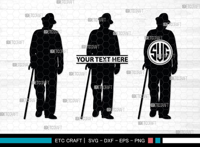 Old Man And Woman Monogram, Old Man And Woman Silhouette, Old Man & Woman SVG, Old Man Svg, Old Woman Svg, SB00391 SVG ETC Craft 