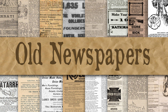 Old Newspapers Digital Paper Textures Sublimation Old Market 