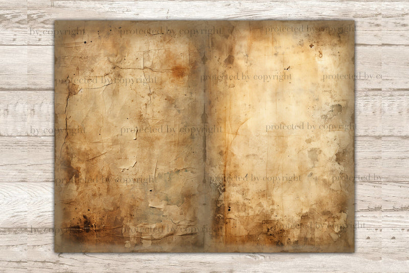 Old Paper Junk Journal Pages | Vintage Paper Background Set - So Fontsy