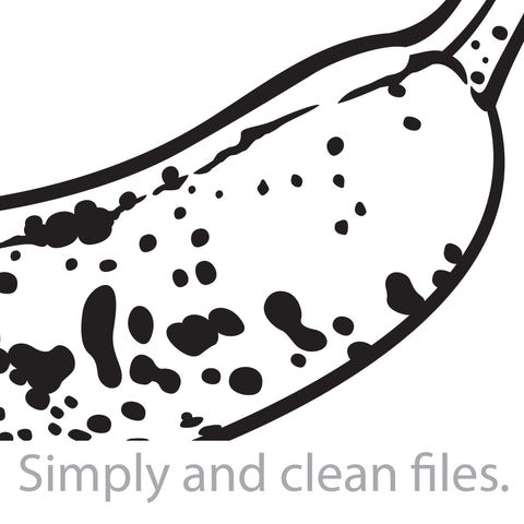 Old rotten banana with dark spots SVG TribaliumArtSF 