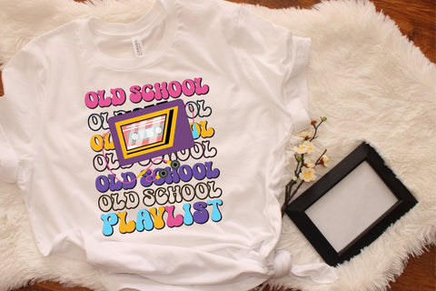 Old School Playlist Cassette Retro PNG Sublimation Rupkotha 