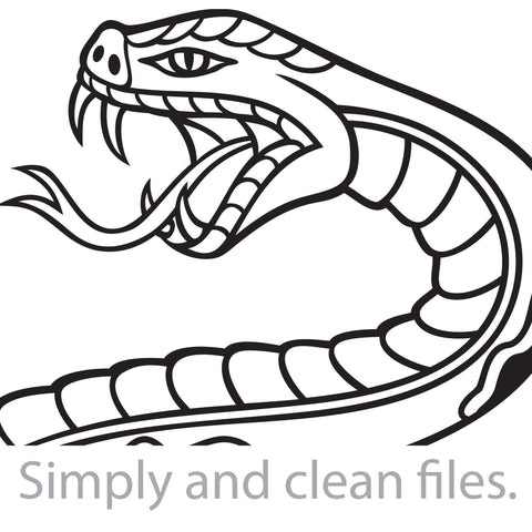 Old School Style Tattoo Snake SVG TribaliumArtSF 