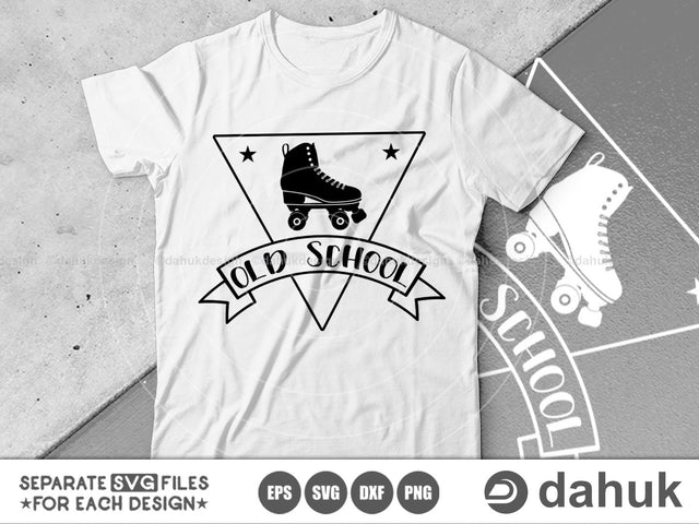 Old School svg, Roller Skates SVG, Roller Derby svg, Cut file, for silhouette, svg, eps, dxf, clipart, cricut design space, vinyl cut files SVG dahukdesign 