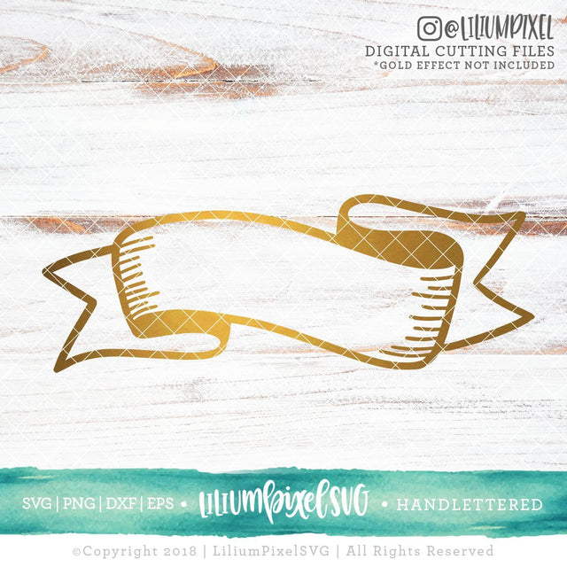 Old Style Banner SVG Lilium Pixel SVG 