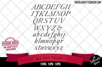Old Style Italics alphabets - ABC letters SVG Loveleen Kaur 