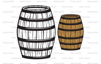 Old wooden barrel SVG TribaliumArtSF 