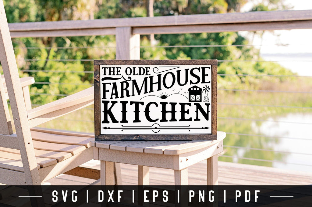 Olde Farmhouse Kitchen | Vintage Kitchen Sign SVG - So Fontsy