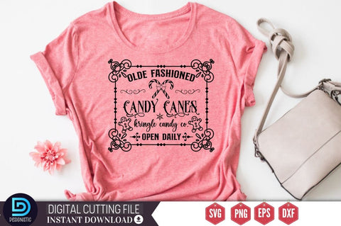 Olde fashioned candy canes kringle candy co. open daily SVG, Olde fashioned candy canes kringle candy co. open daily SVG DESIGNISTIC 