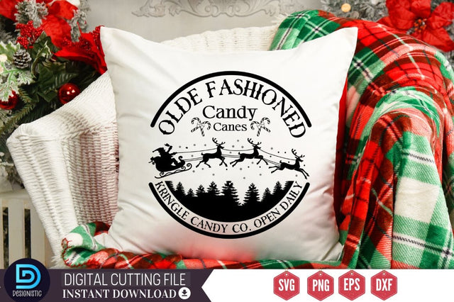 Olde fashioned candy canes kringle candy co. open daily SVG SVG DESIGNISTIC 