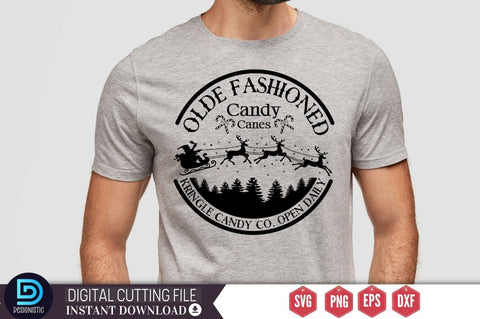 Olde fashioned candy canes kringle candy co. open daily SVG SVG DESIGNISTIC 
