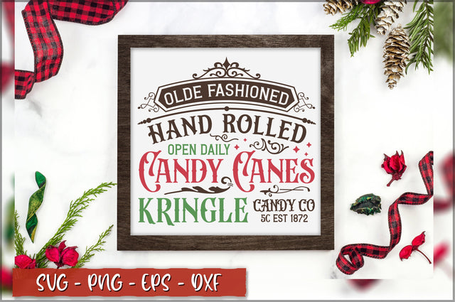 Olde fashioned hand rolled open daily candy canes kringle candy co 5c est 1872 Sign SVG SVG Shetara Begum 