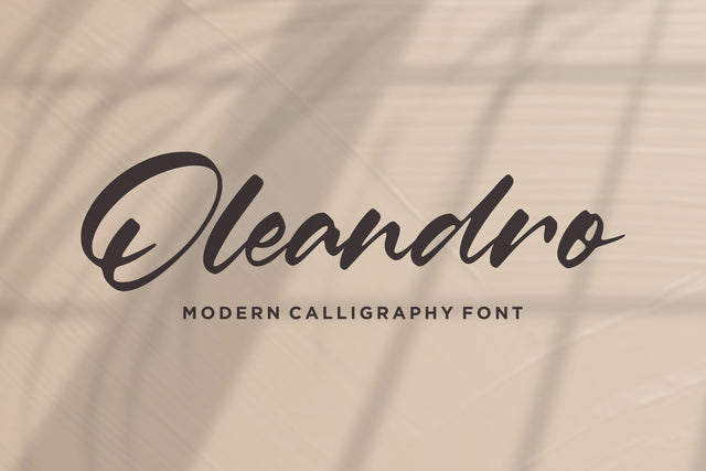 Oleandro Modern Calligraphy Font Font Balpirick 