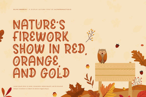 Olive Branch - Display Font Font Alpaprana Studio 