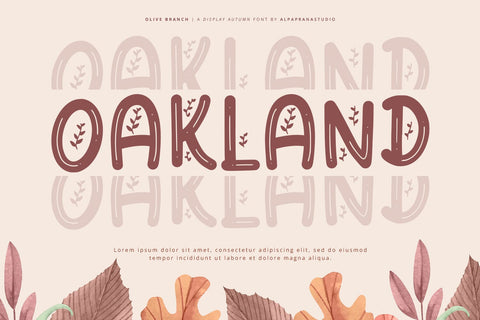 Olive Branch - Display Font Font Alpaprana Studio 