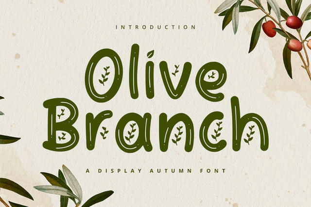 Olive Branch - Display Font Font Alpaprana Studio 
