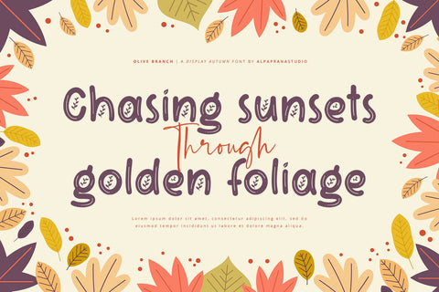 Olive Branch - Display Font Font Alpaprana Studio 