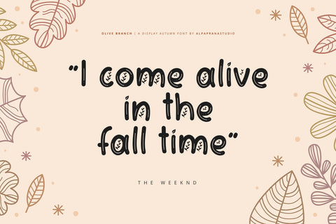 Olive Branch - Display Font Font Alpaprana Studio 