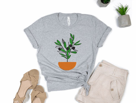 Olive Plant in a pot Machine Embroidery Design Embroidery/Applique DESIGNS Angie 