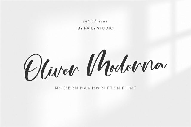 Oliver Moderna Modern Handwritten Font Font Paily Studio 