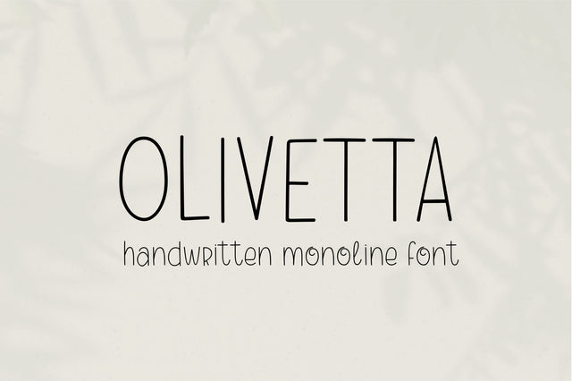 Olivetta Font Sunday Nomad 