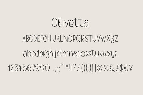 Olivetta Font Sunday Nomad 