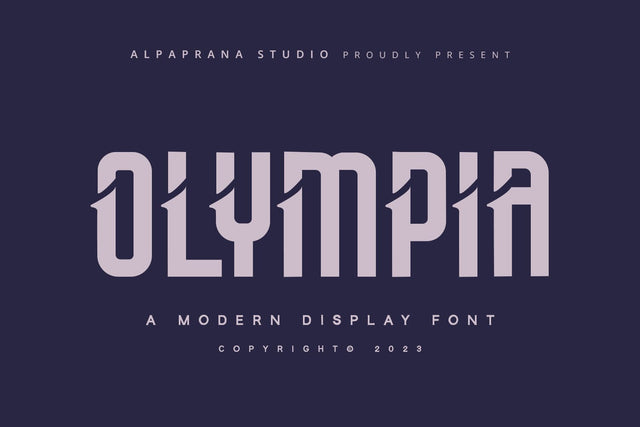 Olympia - Modern Display Font Font Alpaprana Studio 