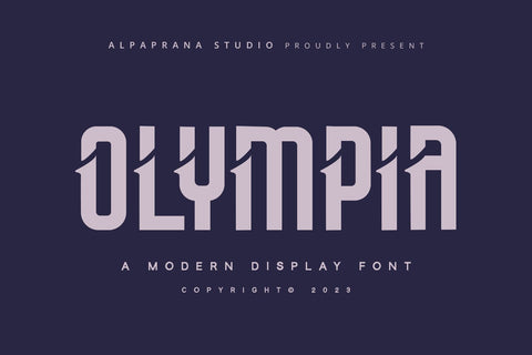 Olympia - Modern Display Font Font Alpaprana Studio 