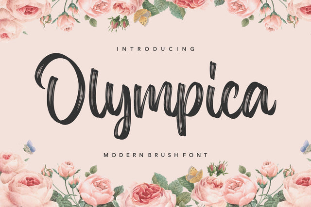 Olympica Modern Brush Font Font Balpirick 