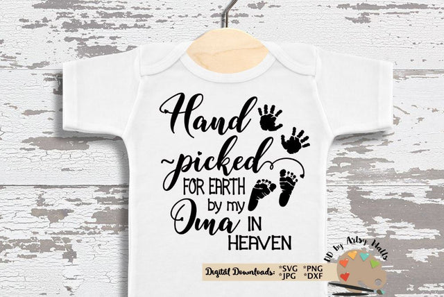 Oma svg - Grandpa Oma gift svg dxf - Baby onesie gift - Oma memorial - In memory of Oma SVG The Artsy Spot 