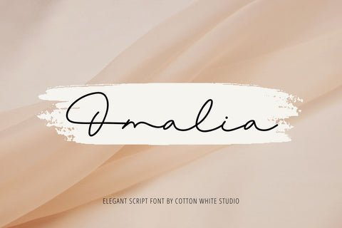 Omalia, Monoline Script Font Font Cotton White Studio 