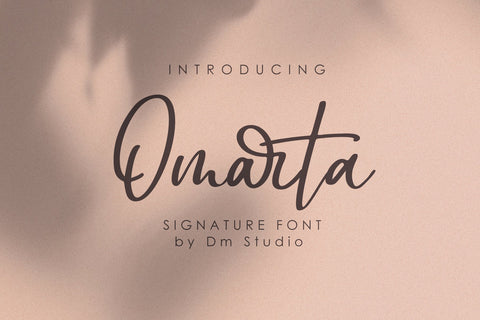 Omarta - Signature Font Font Dm Letter Studio 