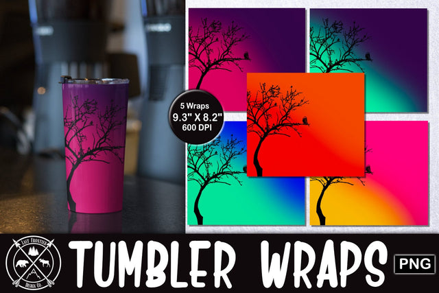 Ombre Bird Wrap Sublimation Sublimation Last Frontier Design Co. 