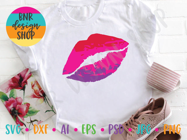 Ombre Lips SVG SVG BNRDesignShop 
