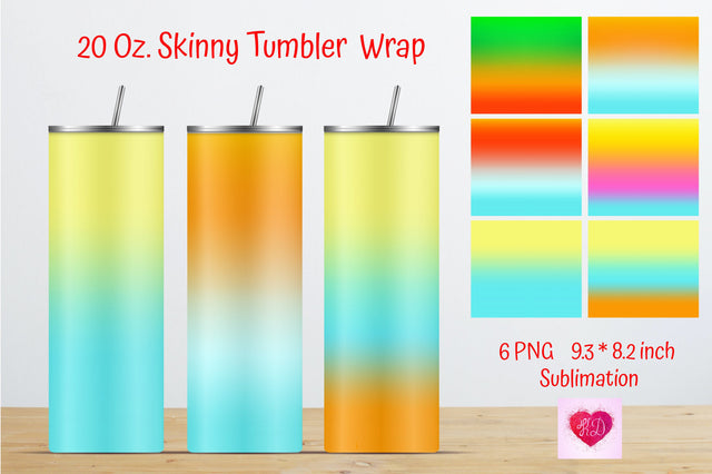 Ombre Skinny Tumbler Sublimation Design Sublimation Kseniia designer 
